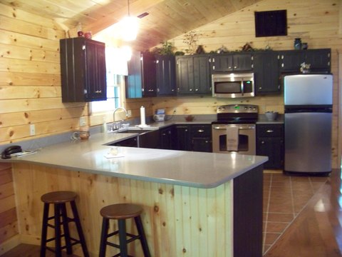 Custom kitchen with stainless appliances